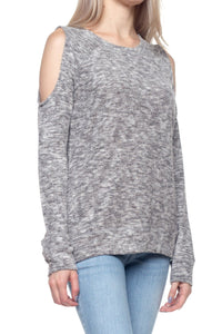 Hacci Cold Shoulder Sweater