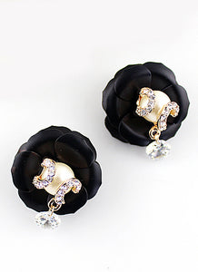 Crystal Flower Stud Earrings