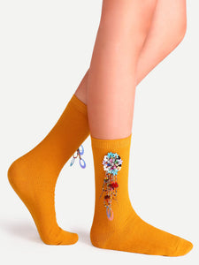 Mustard Pendant Socks