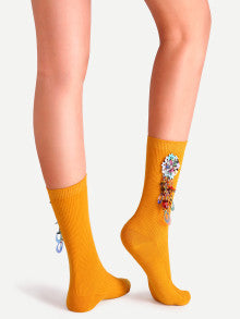 Mustard Pendant Socks