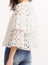 Layered Lace Ruffle Top