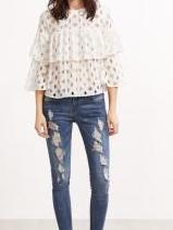 Layered Lace Ruffle Top