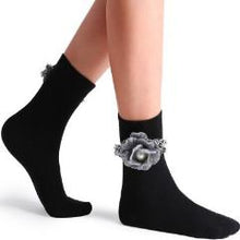 Flowered Pearl Socks