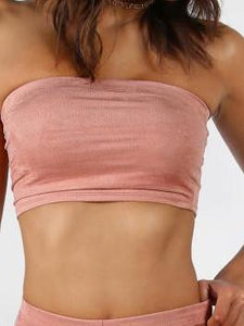 Suede Bandeau Tube Top