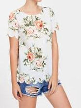 Scallop Edge Floral Top