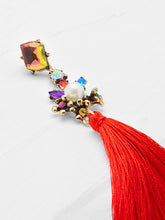 Gem Tassel Earrings