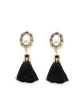 Tasseled Faux Pearl Earrings