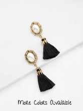 Tasseled Faux Pearl Earrings