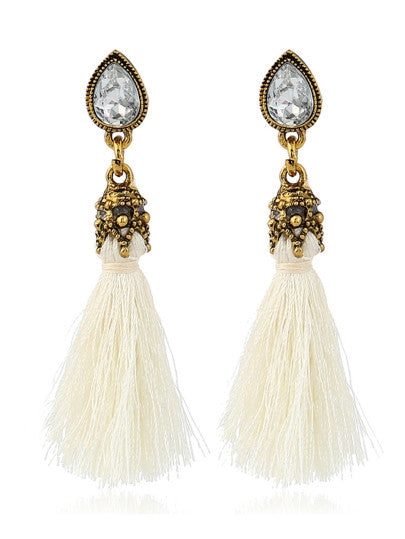 Water Drop Tasseled Earrings