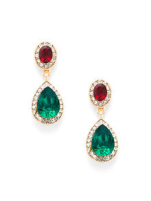 Contrast Gemstone Earrings