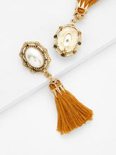 Tasseled Faux Pearl Earrings