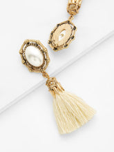 Tasseled Faux Pearl Earrings