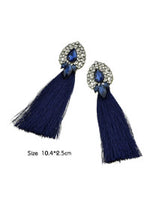 Blue Crystal Dangle Earrings