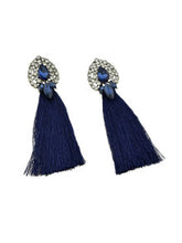 Blue Crystal Dangle Earrings
