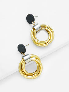 Wrapped Ring Earrings