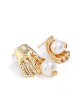 Pearl in Palm Earrings