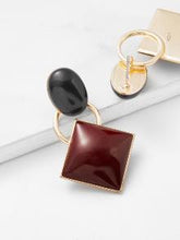 Two Toned Geo Earrings