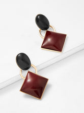 Two Toned Geo Earrings