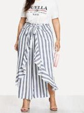 Curve Ruffle Palazzo Pants