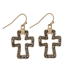 Gold Hematite Earrings