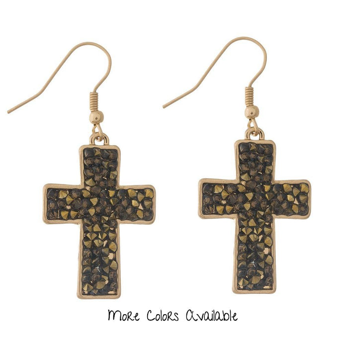 Crushed Rhinestone Earrings