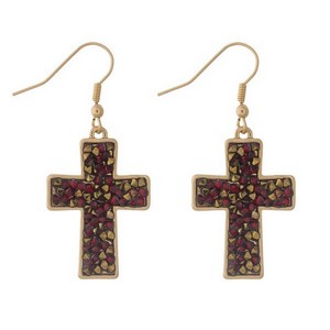 Crushed Rhinestone Earrings