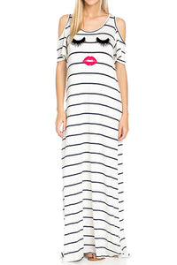 Graphic Face Maxi Dress