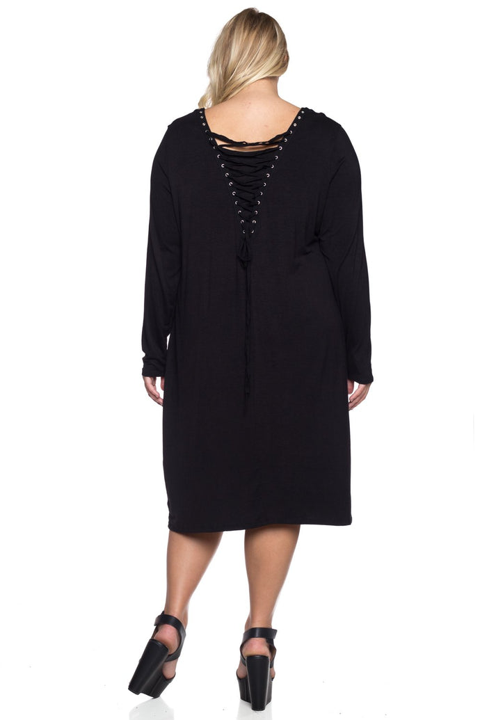 Lace Up Dress