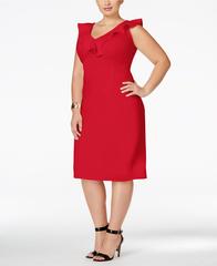 Ruffle Red Midi Dress