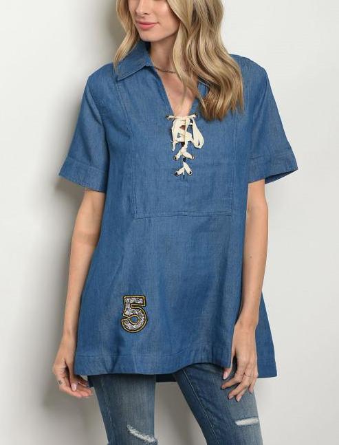 Denim Tunic Top