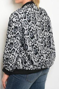 Animal Print Bomber Jacket