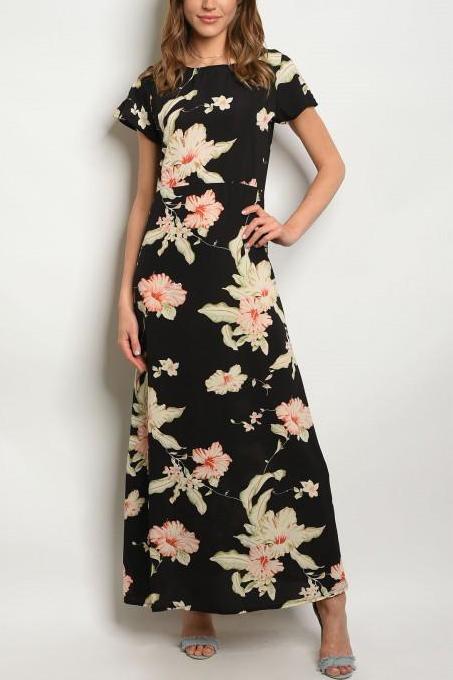 Black Print Maxi