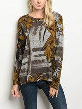 Mustard Gray Print