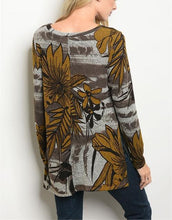 Mustard Gray Print
