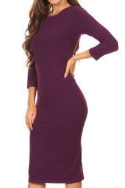 Plum Bodycon Midi