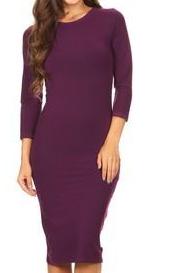 Plum Bodycon Midi
