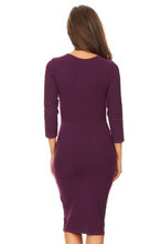 Plum Bodycon Midi
