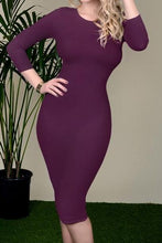 Plum Bodycon Midi