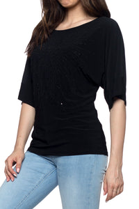 Sequin Embellished Flower Top