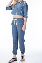 Distressed Jogger Set