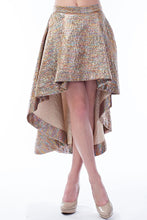 Metallic High Low Skirt