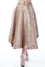 Metallic High Low Skirt