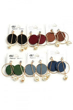 Faux Pearl Hoop Earrings