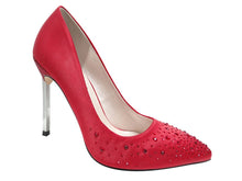 Rhinestone Satin Pumps