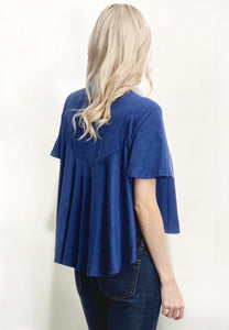 Suede H/Lo Crop