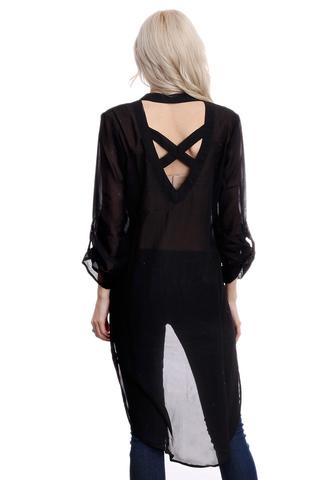 High Low Latice Blouse