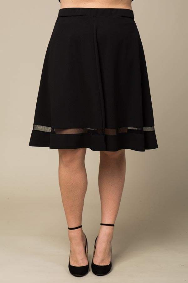 Mesh Hem Skirt