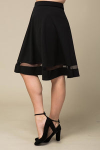 Mesh Hem Skirt