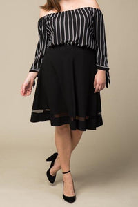 Mesh Hem Skirt