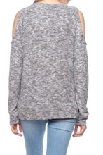 Hacci Cold Shoulder Sweater
